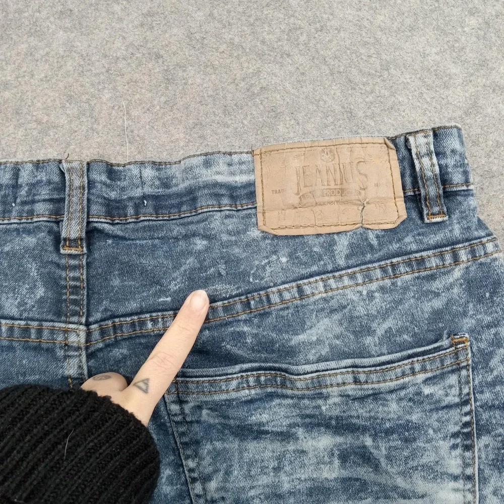 Akademiks Jeans Mens‎ 38x29 Jeanius Acid Wash Moto Biker Straight Stretch Denim